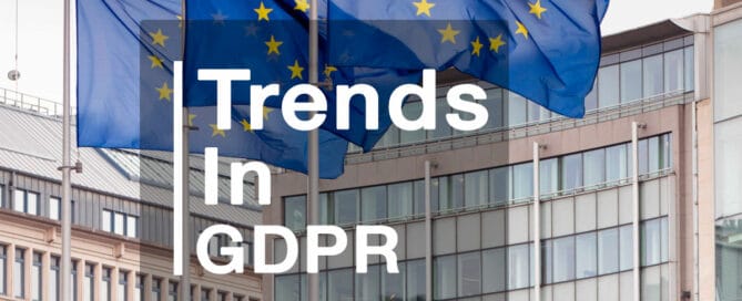 An image showing 3 EU flags depicting trends in GDPR article by Paul Rogers - Data-Privacy.ie