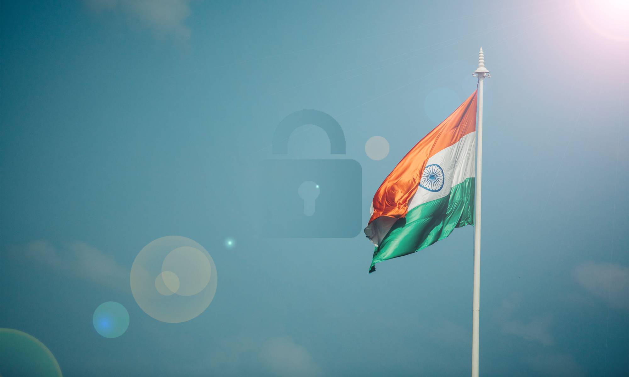 An image of the Indian flag depicting the Indian Data Protection Bill of 2019