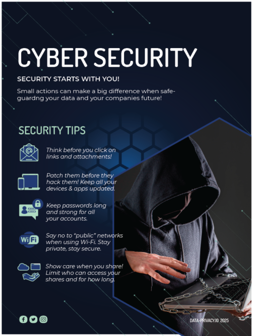 cybersecurity awareness tips poster 2025