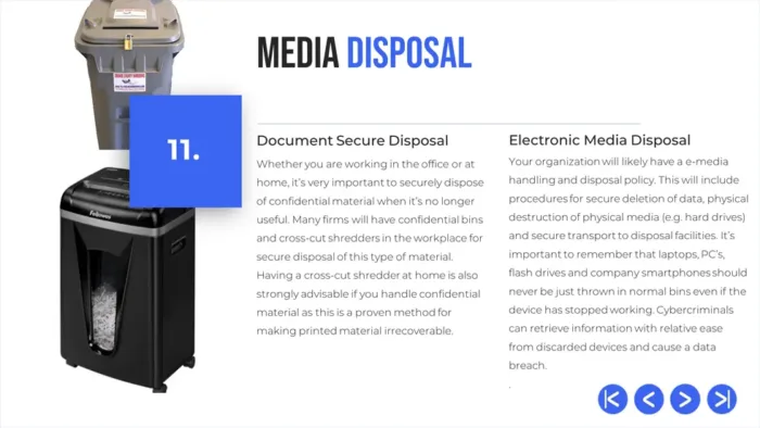 security awareness training for employees pptx 2024 ed - slide 11 media disposal, DPO training solutions