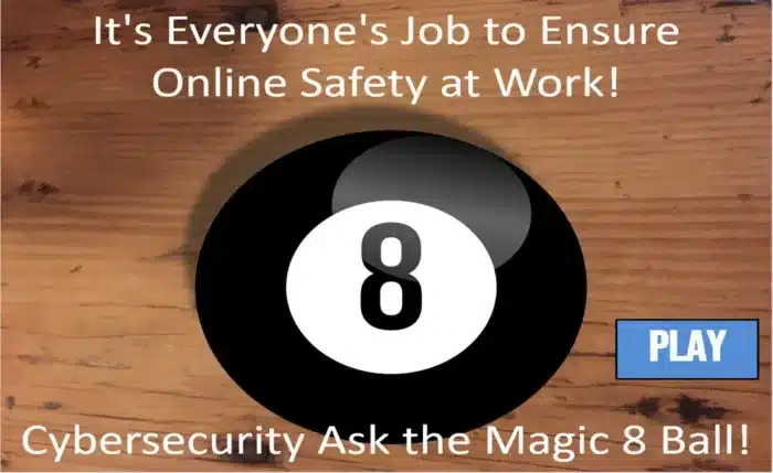 security awareness magic 8 ball game