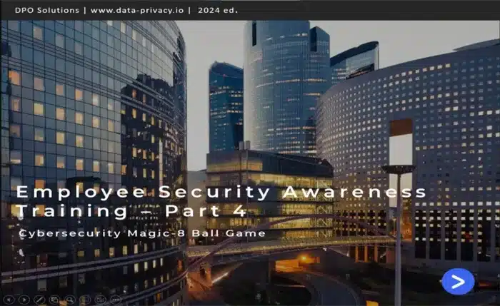 Cybersecurity Awareness Training Magic 8 Ball Game - Module 4