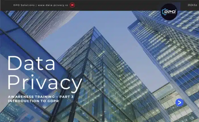 Data Privacy Awareness 4-Part Course Module 3 Introduction to GDPR Cover