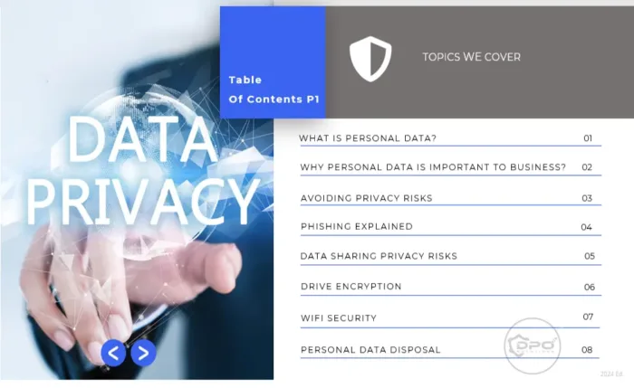 Data Privacy Awareness 4-Part PowerPoint Course Module 1 Data Privacy Fundamentals Index-p1