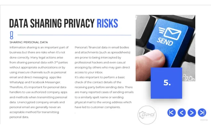 Data Sharing Risks - Data Privacy Awareness 4-Part PowerPoint Course Preview - Module 1 Data Privacy Fundamentals slide-5