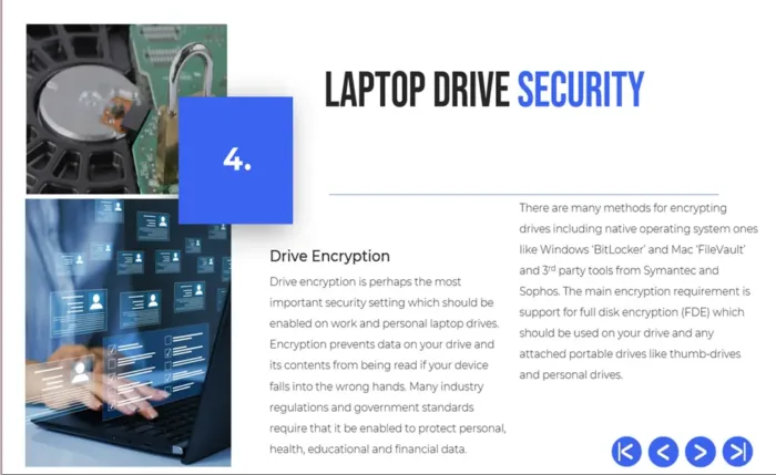 Laptop Drive Security Slide, Laptop Security Guide Presentation