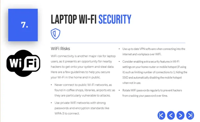 Laptop WiFi Security Slide, Laptop Security Guide Presentation