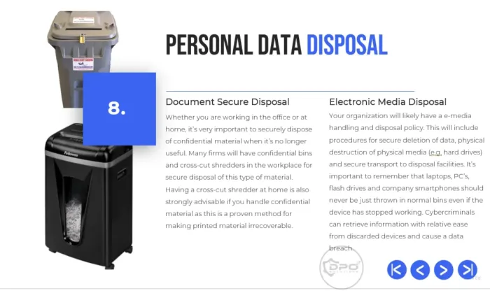 Personal Data Disposal - Data Privacy Awareness 4-Part PowerPoint Course Preview - Module 1 Data Privacy Fundamentals slide-8
