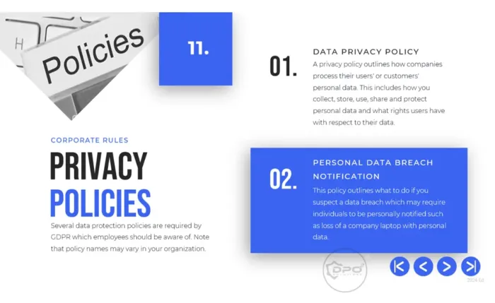 Privacy Policies 1 - Data Privacy Awareness 4-Part PowerPoint Course Preview - Module 3 Introduction to GDPR slide-11