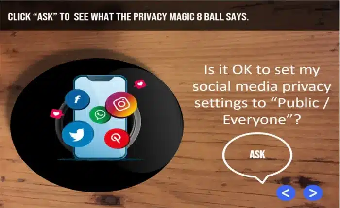 Q2 Magic 8 Ball Privacy Game