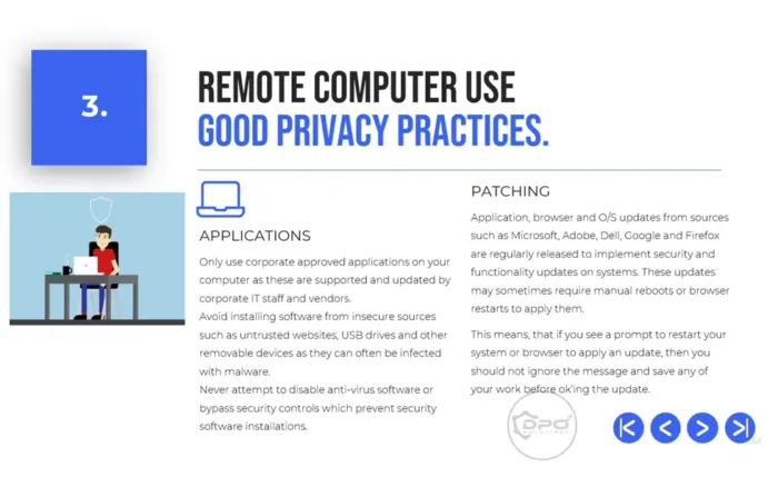 Remote Computer Use Good Privacy Practices - Data Privacy Awareness 4-Part PowerPoint Course Preview - Module 2 Remote Worker Privacy Awareness slide-3