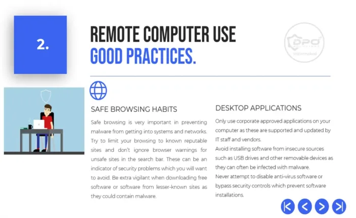 Security Training Slides - Remote Computer Use Good Practices Slide 2, data-privacy.io