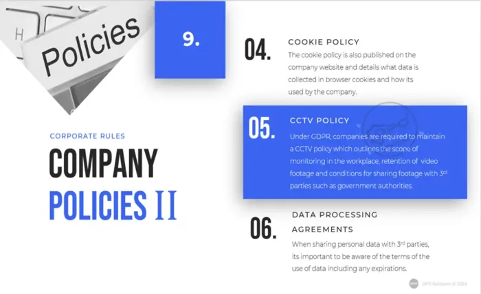 data privacy awareness short training presentation - company policies p2- slide 9, DPO training solutions