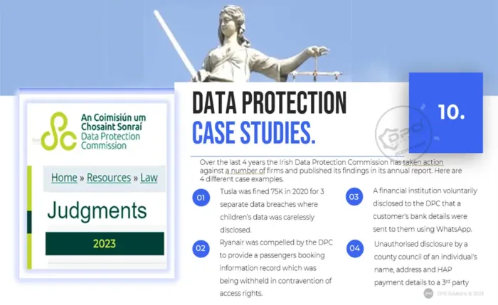 data privacy awareness short training presentation - data protection case studies - slide 10, DPO training solutions