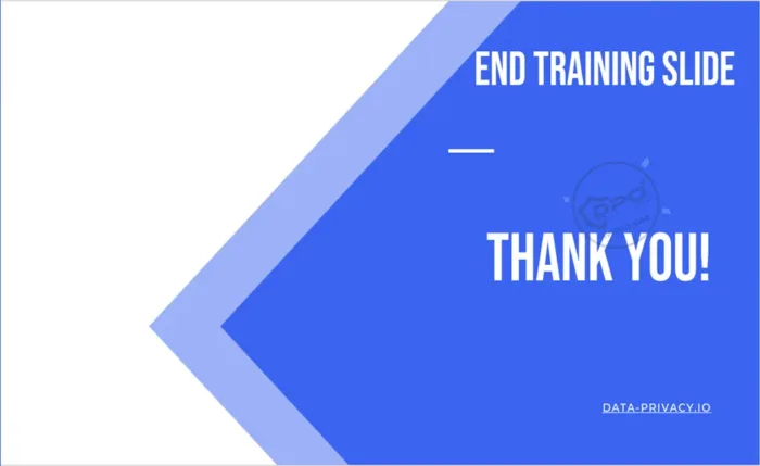 data privacy awareness short training presentation - end slide, DPO training solutions
