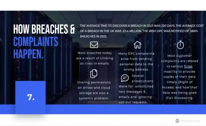 data privacy awareness short training presentation - how breaches and complaints happen - slide 7, DPO training solutions
