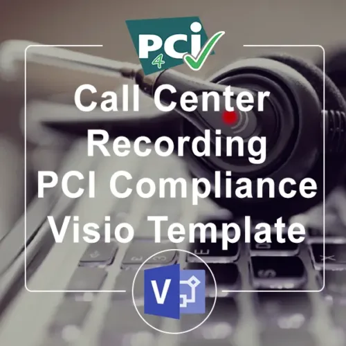 Call Recording PCI-DSS compliance visio template, call center recording payment card compliance visio template