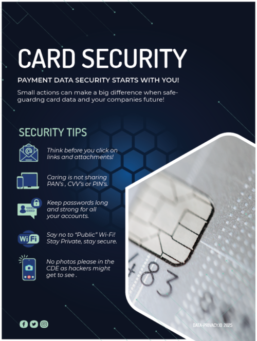 Credit Card Handler Security Awareness Poster