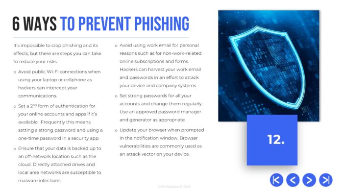 Phishing Awareness Training Presentation, DPO Solutions NY