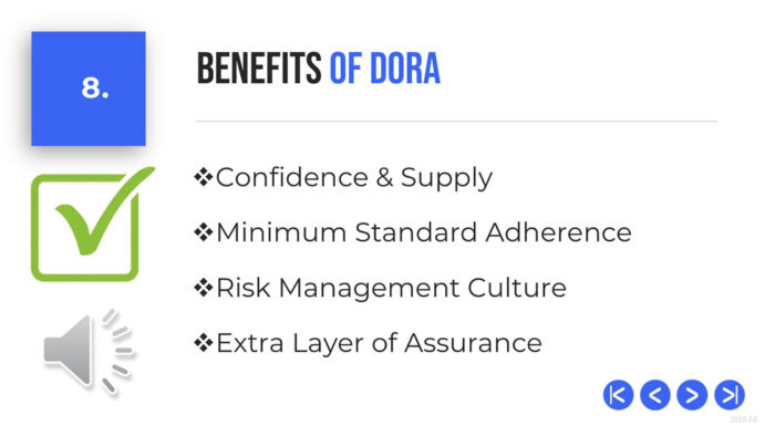 What are the benefits of DORA, DORA Regulation Training PPT, DPO Solutions NY