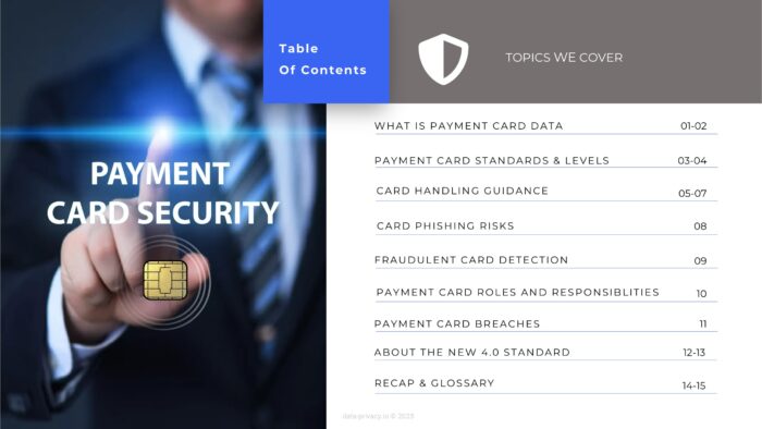 Payment Card Handler Security Awareness Training Index