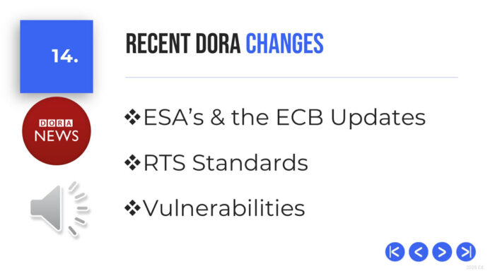 Guided DORA regulation training course, DPO Solutions NY, Digital Operational Resiliency Act Training Guided Presentation