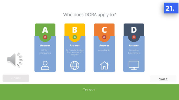 Guided DORA regulation training course, DPO Solutions NY, Digital Operational Resiliency Act Training Guided Presentation