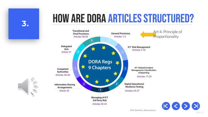 How DORA Articles are Structured Training, DPO Solutions NY