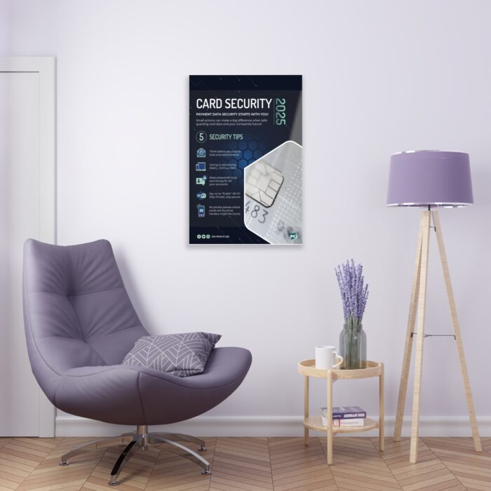 Payment Card Security Awareness Tips Poster 2025 - Acrylic Print - Image 7