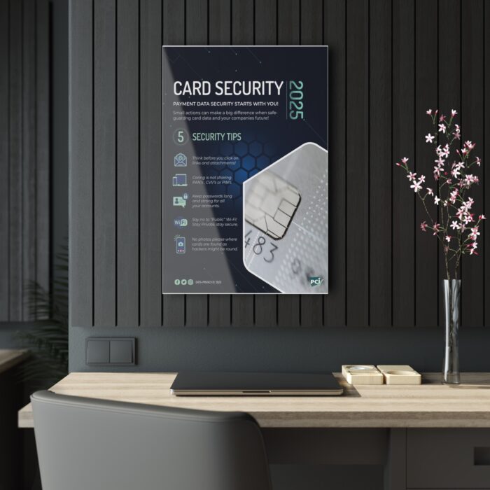 Payment Card Security Awareness Tips Poster 2025 - Acrylic Print - Image 5