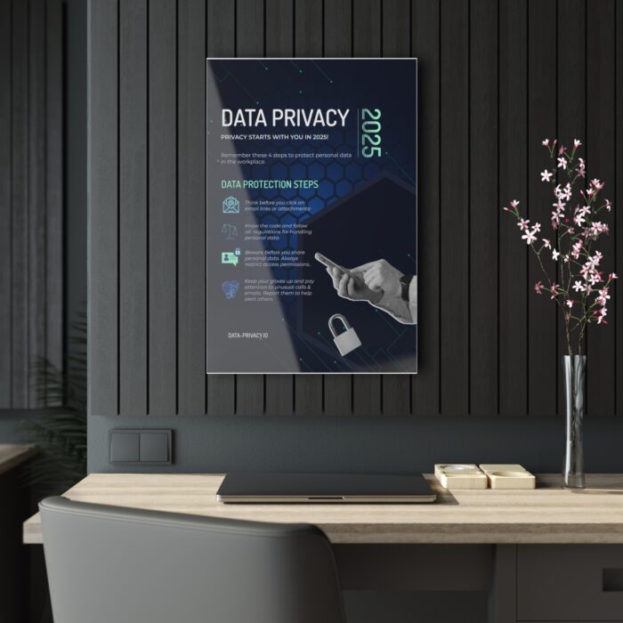 Data Privacy Awareness Tips Poster 2025 - Acrylic Print - Image 7