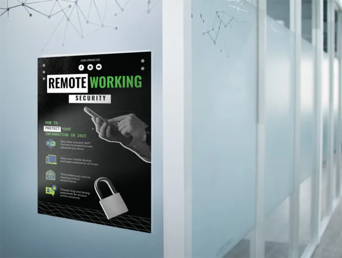 Remote Working Security Mockup Glass Wall