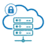Security in the cloud, cloud based data center Icon, cloud security icon, DPO Solutions