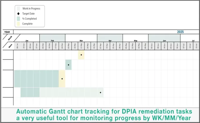 GDPR DPIA Gantt Chart Tracking