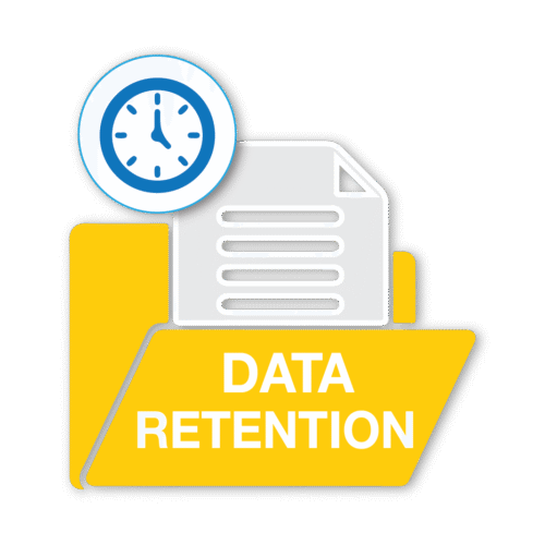 Privacy Icon Record Retention, GDPR record retention icon, DPO Solutions, powerpoint and visio security icons, ppt icons
