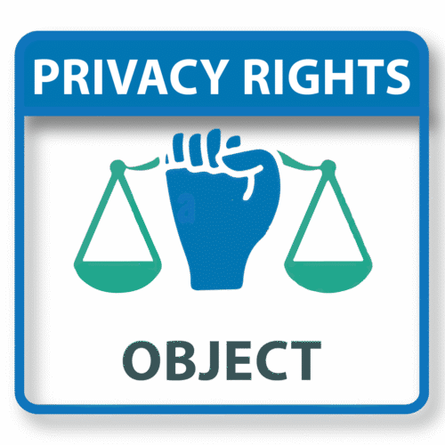 Privacy icons, Right to object to automatic decision making, object to further processing, powerpoint and visio security icons, ppt icons, DPO Solutions