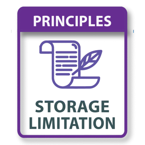 storage limitation principle, data retention icon, GDPR Icon set, powerpoint and visio security icons, ppt privacy icons, DPO solutions