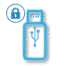 ThumbDrive security icon, GDPR icon set, privacy icon set, DPO Solutions, Powerpoint and visio security icons. ppt icons
